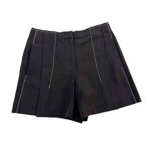 DKNY Black Shorts Contrast Stitching Pockets Size 4